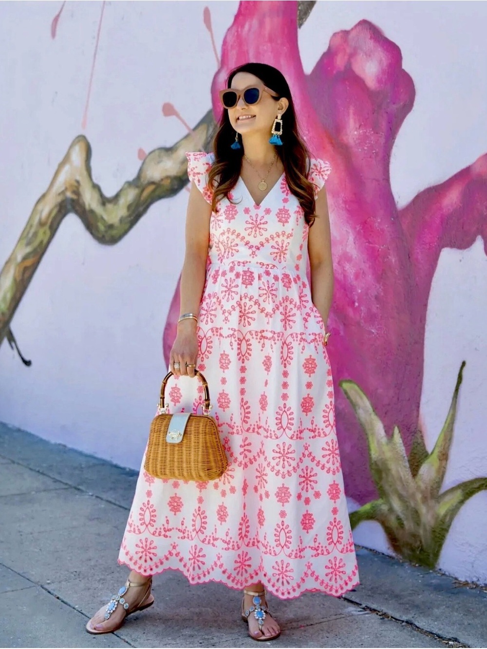 Lilly Pulitzer Lillyanne Midi Dress Size 0 NWT Pink Coral Eyelet Resort Chic - Picture 1 of 11